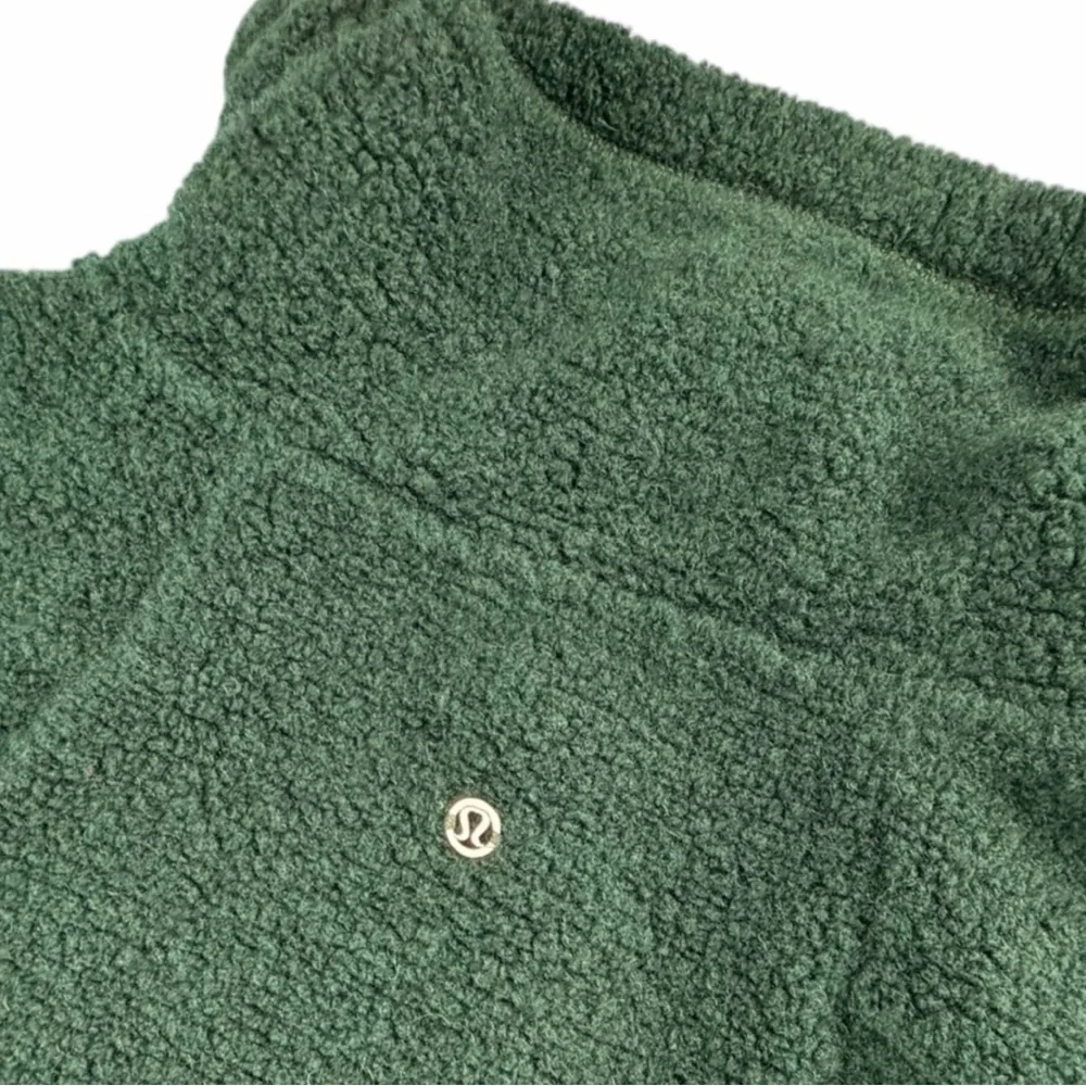 Lululemon Wool Blend High-Neck So Sherpa Bomber Jacket In Malachite Size Medium